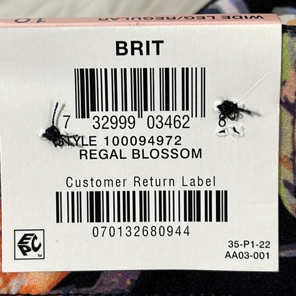 INC International Concepts Floral Print Crop High-Rise Wide Leg Pants Sz 10 New - Picture 10 of 12